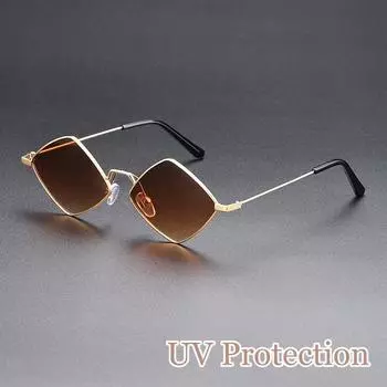 New Style Small Frame Sunglasses Men Women Outdoor Metal Frame Sun Glasses Goggles Trendy Fashion UV Protection Glasses Eyewear
