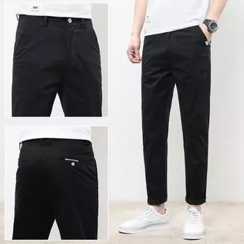 New Style Small Straight Tube Casual Pants for Men s Ultra-thin Breathable Men s Spring Trendy Loose Air Conditioning Pants 36