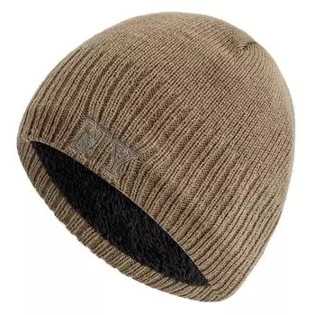 New Style Unisex Autumn/Winter Hats Plush Fur Lined Men Women Warm Beanie Cap Casual NY Printing Winter Ski Knitted Hats 55cm-58cm