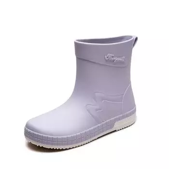 New Style Women s Rain Boots Lightweight Safety PVC Non-Slip Waterproof Shoes with Breathable Mesh Lining Rubber Insole Work 37