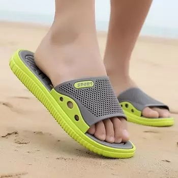 New Summer Casual Slippers Men Soft Elastic Outdoor Beach Flip Flops Indoor Bathroom Antiskid Thick Bottom Shoes Big Size 45 40