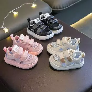 New Summer Children s Sandals Ultra-light Closed Toe Children s Shoes Boys Soft Sole Versatile Baby Shoes Girls Shoes 21 чёрный