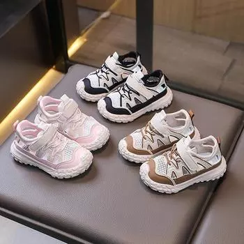 Новые летние детские спортивные сандалии с вырезами из лоскутного шитья для девочек, повседневная обувь, модные универсальные сандалии для мальчиков, для школьников, которые впервые ходят 21 хаки