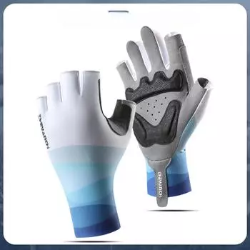 New Summer Cycling Gloves Outdoor Sports Sun Protection Non Slip Breathable Half Finger Fishing Fitness Gloves Mountain Bike M