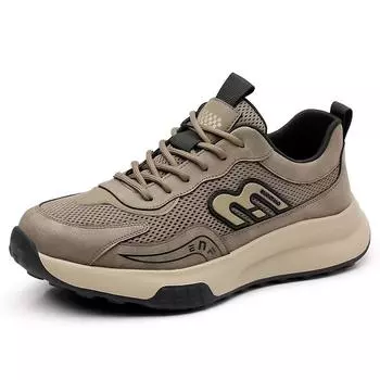 New summer fashion men s lightweight running cushioned sports shoes. Made of breathable mesh material, suitable for outdoor gym 38 хаки