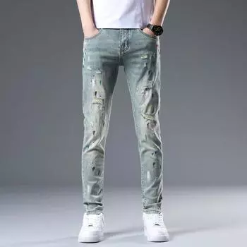 New Summer Jeans Slim Nine-point Stretch Casual Long Pants for Men 28