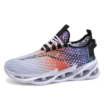 New summer men s mesh surface breathable lightweight soft soled men s shoes non-slip wear-resistant casual sports shoes 39
