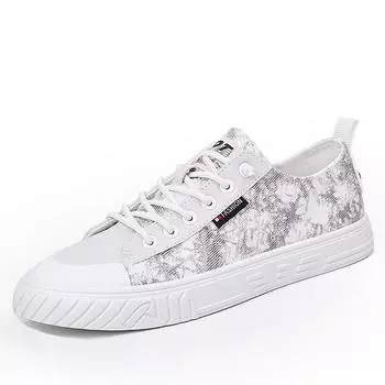 New Summer Men s shoes leisure trend men s board shoes Korean students breathable flat shoes 7 белый
