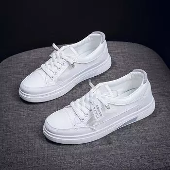 New summer mesh breathable casual shoes student non-slip white shoes fashionable soft-soled women s board shoes 35