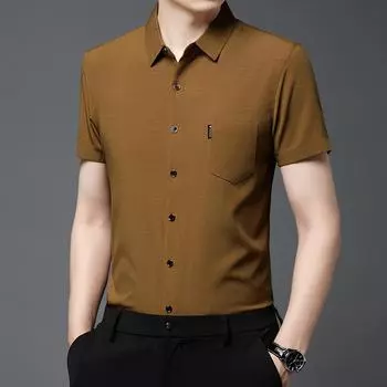 Новая летняя рубашка мужская повседневная мужская рубашка с коротким рукавом деловая корейская версия мужская одежда M