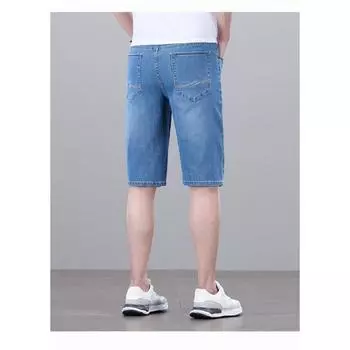 New Summer Style Men s 5-point Mid-trousers Jeans Thin Business Five-point Pants Men s Shorts 28