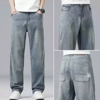 New Summer Thin Lycelsel Thin Jeans Loose Straight Trousers 29