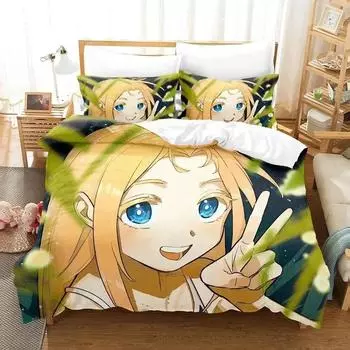 New Summer Time Rendering Bedding Set Cartoon Anime three-piece set Adult Kid Bedroom Duvet cover Sets 3D Kawaii Girls Twin Set EU Single 135x200cm
