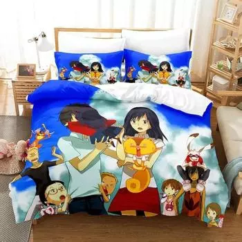 New Summer Wars Bedding Set Single Twin Full Queen King Size Bed Set Adult Kid Bedroom Duvet cover Sets Cool Anime Bed Sheet Set 70x133cm 2pcs