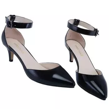 Новые летние женские босоножки, сексуальные туфли-лодочки, женские туфли на тонком каблуке 5 см, вечерние туфли для свадьбы, туфли с открытым носком и ремешками на щиколотке, босоножки на высоком каблуке 35 чёрный