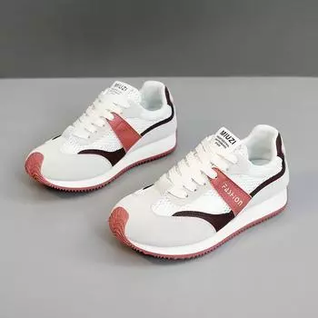 New Summer Women Shoes Casual Sneakers Popular Mesh Breathable Womans Platform Running Shoes Korean Student Board Shoes De Mujer 35