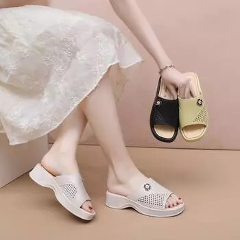 New Summer Women Thick Sole Soft Bottom Non-Slip Fashion Home Slippers for Outdoor Wear Casual Ladies Sandals 36-40