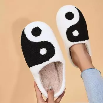 new Tai Chi cotton slippers women s piled thickened warm neutral cotton slippers 36-37