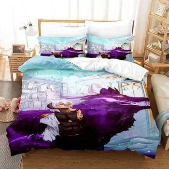 New The Beginning After The End Bedding Set Single Twin Full Queen King Size Bed Set Adult Kid Bedroom Duvetcover Sets Anime Bed EU Twin 135x200cm