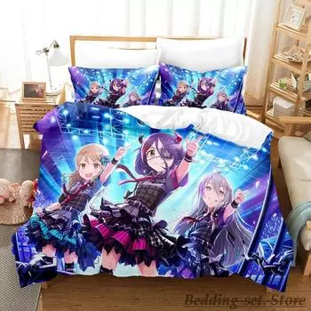 New THE iDOLM@STER Cinderella Girls Starlight Stage Bedding Set Single Twin Full Queen King Size Bed Set Bedroom Duvetcover Sets 70x133cm 2pcs