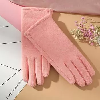 New Thermal Gloves Female Fingers Plus Cashmere Thickening Cashmere Students Antifreeze and Cold Resistance. One size