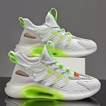 New Thick-soled Casual Shoes Fashion Summer White Shoes Sports Shoes Men s Breathable Casual Shoes Comfortable and Easy To Wear 39 синий