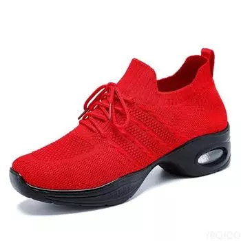 New Thick soled Womens Shoes Breathable light dancing shoes Casual comfort mom shoe Anti slip ladies mesh Sneakers Mujer Zapatos 35