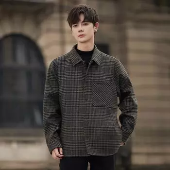 New Thousand Birds Lapel Jacket Men s Thickened Loose Casual Jacket Men s Top Youth Tide M