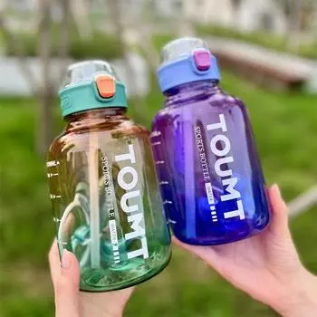 Новая большая чашка для живота Tons of Barrels, высококачественная и удобная пластиковая трубочка для ношения на ремне через плечо, градиентная большая емкость для воды