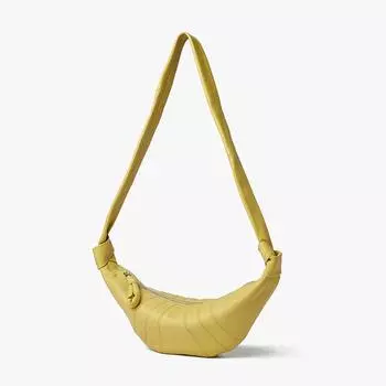 Новая сумка из воловьей кожи с верхним слоем и нишевым дизайном во французском ретро-стиле, которая может похвалить эту высококлассную, модную и универсальную сумку через плечо. жёлтый