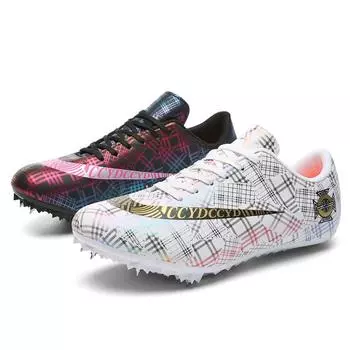 New track and field shoes mesh breathable nail shoes men s and women s youth track and field training youth sports training shoes 34
