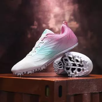 New track shoes training running shoes breathable youth running track shoes training student sports nails 34