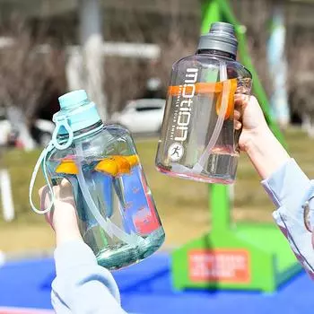 Новые прозрачные бочки из поликарбоната большой емкости для мужчин и женщин, портативная спортивная бутылка для занятий фитнесом на открытом воздухе 1600ML