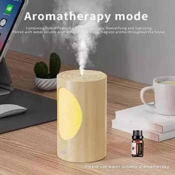 New Tree Hole Humidifier USB Soft Light Night Light Home Silent Aromatherapy Air Hydration Rechargeable Essential Oil Diffuser белый