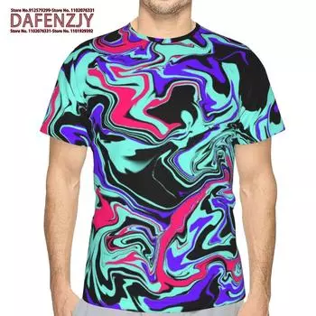 Новая тенденция моды хип-хоп Харадзюку уличный 3D принт узор мужской летний досуг спортивная одежда топ короткий рукав футболка S красный