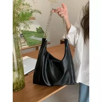 New Trend Shoulder Bags For Women Ladies Handbags Fashion Female Tote Bags Simple Commuter Soft Leather Underarm Bags