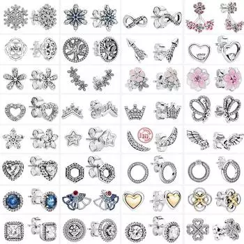 Новые трендовые серебряные серьги из настоящего стерлингового серебра 925 пробы с большим сердцем и цирконием, круглые серьги для женщин, модные подвески, ювелирные изделия, подарок CHINA