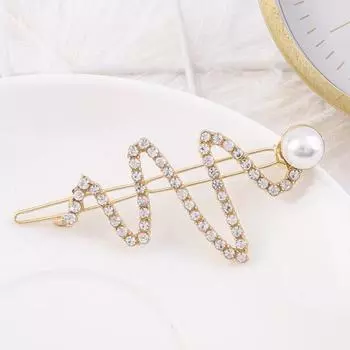 New Trend Women Metal Hair Clip Geometric Hairpin Gold Moon Round Hairgrip Barrette Girls Hair Accessories