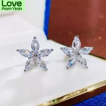 Новые модные серьги со звездами розового, красного, синего цвета для женщин, подарочные украшения для вечеринки, оптовая продажа E6893 красный