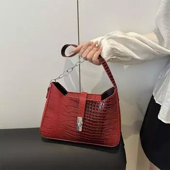 New trendy versatile messenger bag fashion shoulder bag underarm bag 2025 fashion versatile women s bag чёрный