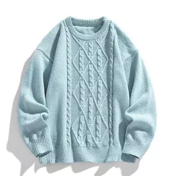 New Twist Striped Pullover Bottoming Sweater Autumn and Winter Knitted Sweater Men s Top Sweater M