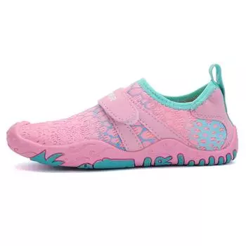 New Unisex Outdoor Leisure Sports Water Diving Shoes Breathable Waterproof Beach Wading Shoes Soft Skin Rubber Mesh Children 26 зелёный