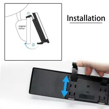 New Universal 300mm Wide-angle Convex Interior Clip On Car Truck Rear View Mirror