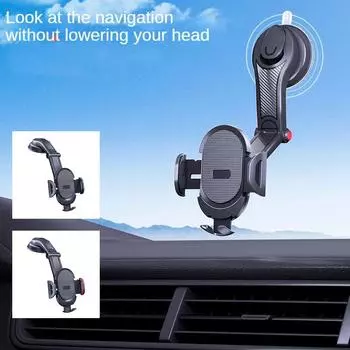 NEW Universal Sucker Car Phone Holder 360. Windshield Mobile Support Cell Car Smartphones For 4 E9J7 black-one-size