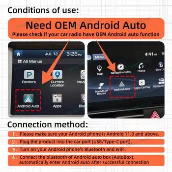 New Upgrade Mini Wired to Wireless Android Auto Adapter for Wired Android Auto Car Smart Ai Box Bluetooth WiFi Auto connect Map