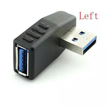 New USB 3.0 Right & Left Angle Connector Male to Female 90 Degree Adapter Converter
