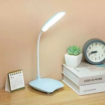 New USB Rechargeable Desk Lamp Foldable Reading Lights Dimming Eye Protection Bedroom Study Table Lighting белый
