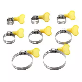 New Useful Hardware Sealing Exhaust Repair Tool Stainless Steel T Bolt Hose Clamps Pipe Clip 8-12mm-Type1