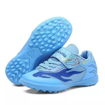 New Velcro Children s Older Children s Mesh Football Shoes Broken Nails Boys and Girls Lace-Up Sneakers 29