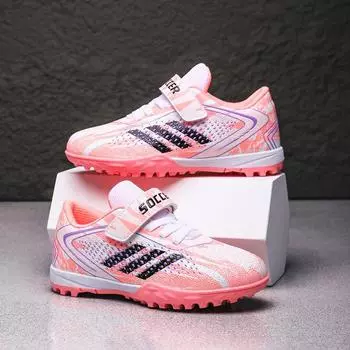 New Velcro football shoes boys and girls teenagers elementary school students short broken nails lawn training shoes 30